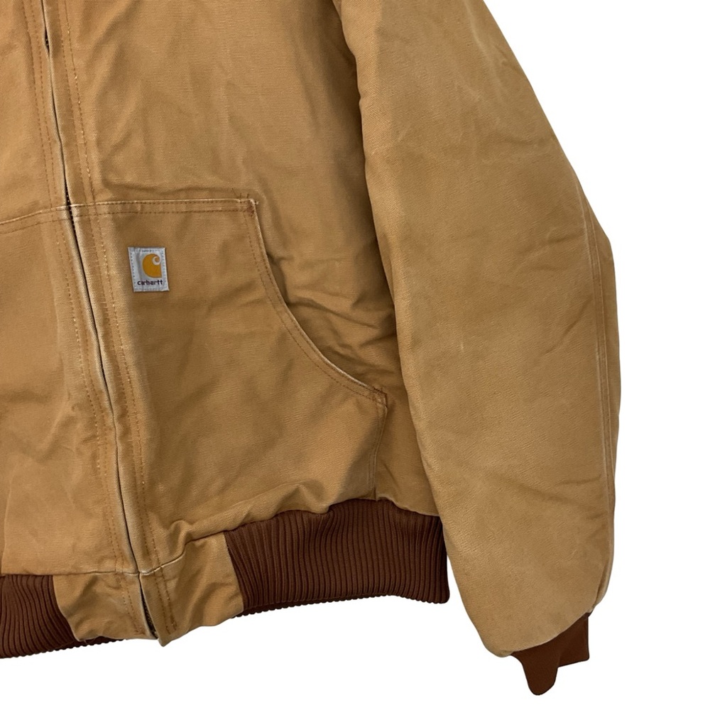 Y2K Carhartt Brown Jacket Large Duck Cotton Canvas Quilted Lining Chore Coat - Picture 2 of 11